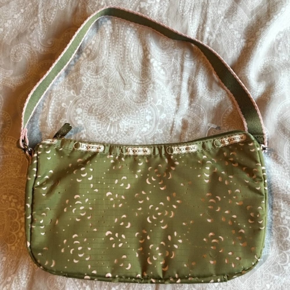 LeSportSac Green and Pink Shoulder Bag